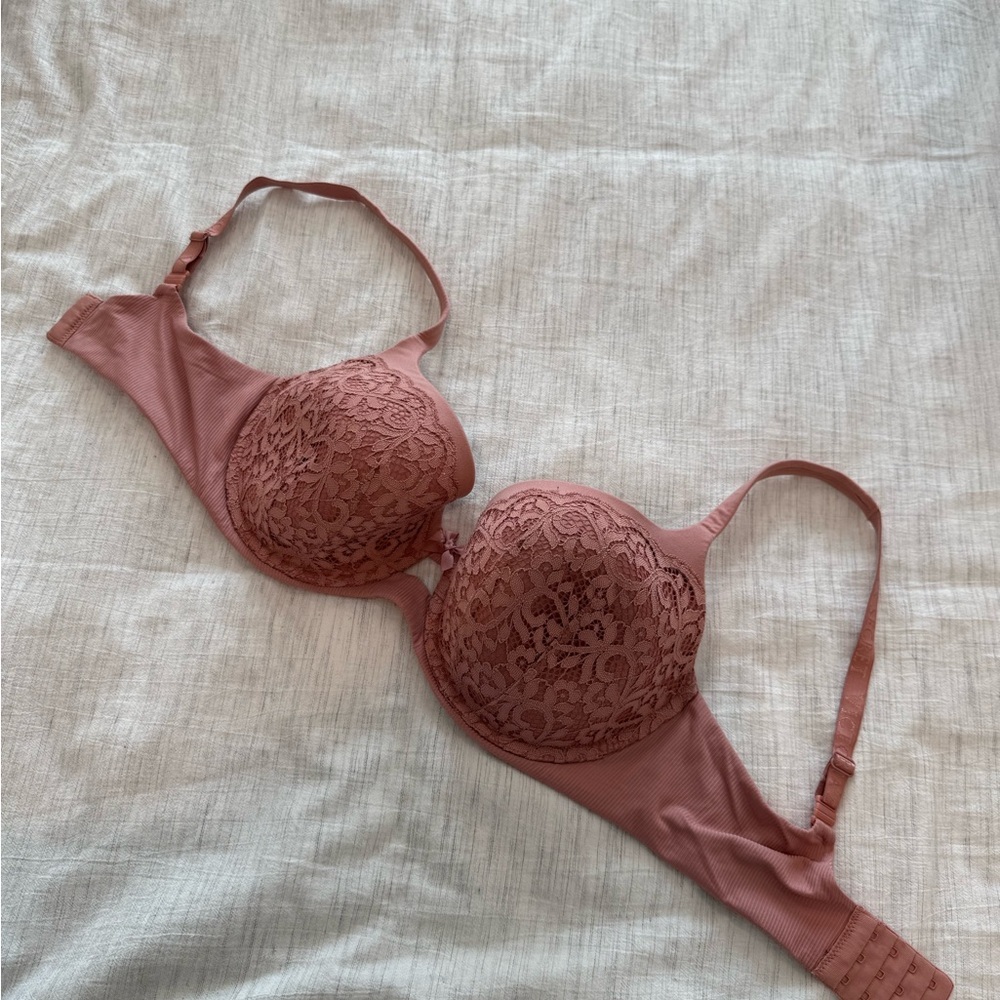 Victoria's Secret Lace Lined Demi Bra in Mauve Pink